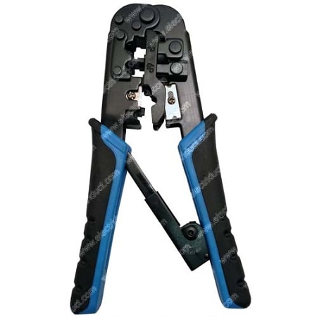 ELECTRIDUCT Dual-Modular Network Crimping Tool- RJ45/RJ12/RJ11- Cutter/Stripper TL-TD-LZ-N5684R